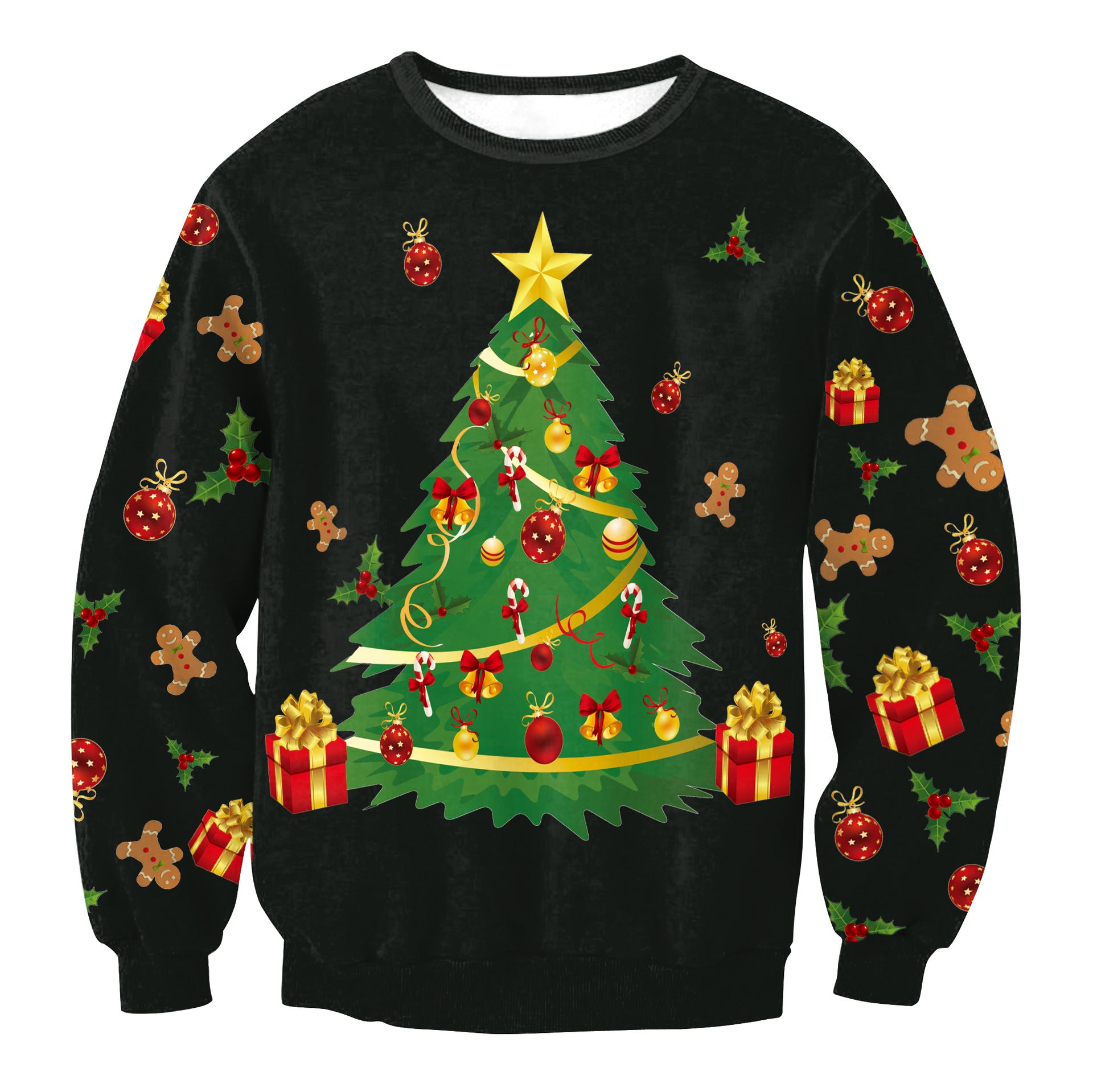 Festive Santa Elk Christmas Sweatshirt for Women
