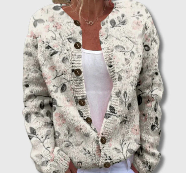 3d Digital Printing Style Cardigan Sweater