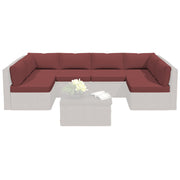 Outdoor Replacement Cushions for Patio Furniture, Deep Seat Outdoor Cushions for 6-Seat Sectional Rattan Conversation Set, 14pcs Water-Resistant Couch Cushion