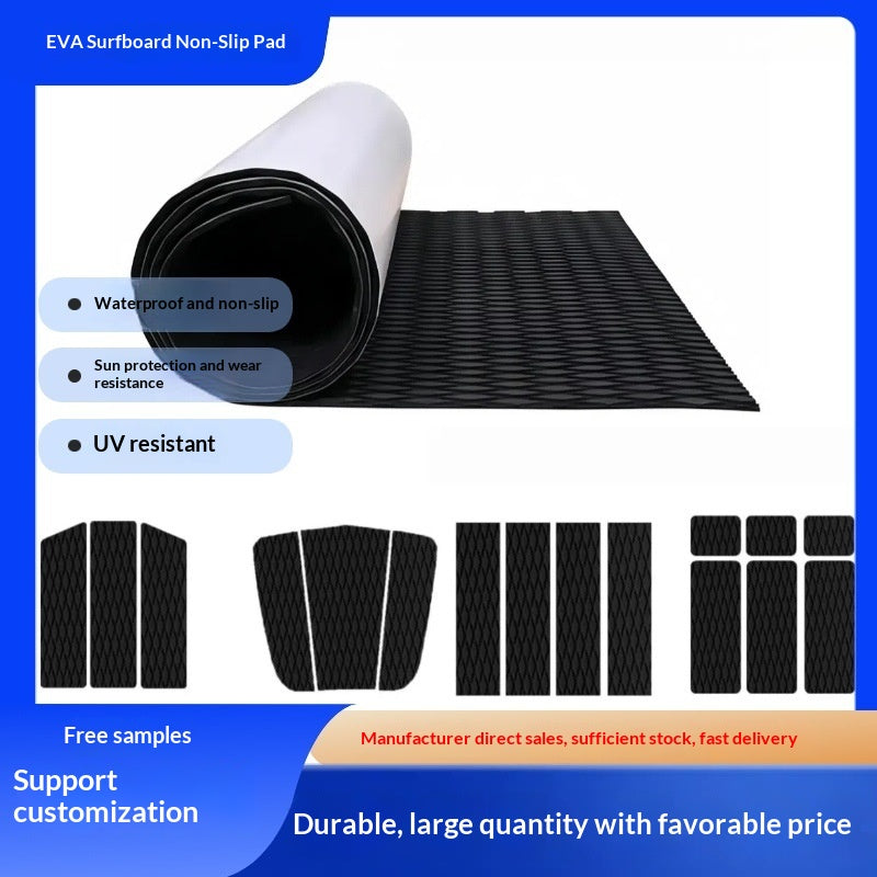 Direct Sales Standing Eva Surfboard Anti-slip Mat, Customizable Diy Boat and Yacht Anti-slip Mat, Eva Paddle Board Mat
