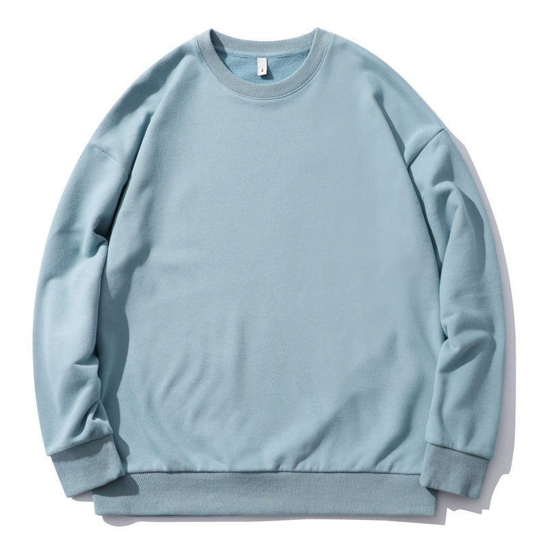 Cozy Fleece-Lined Solid Pullover Sweater for Men