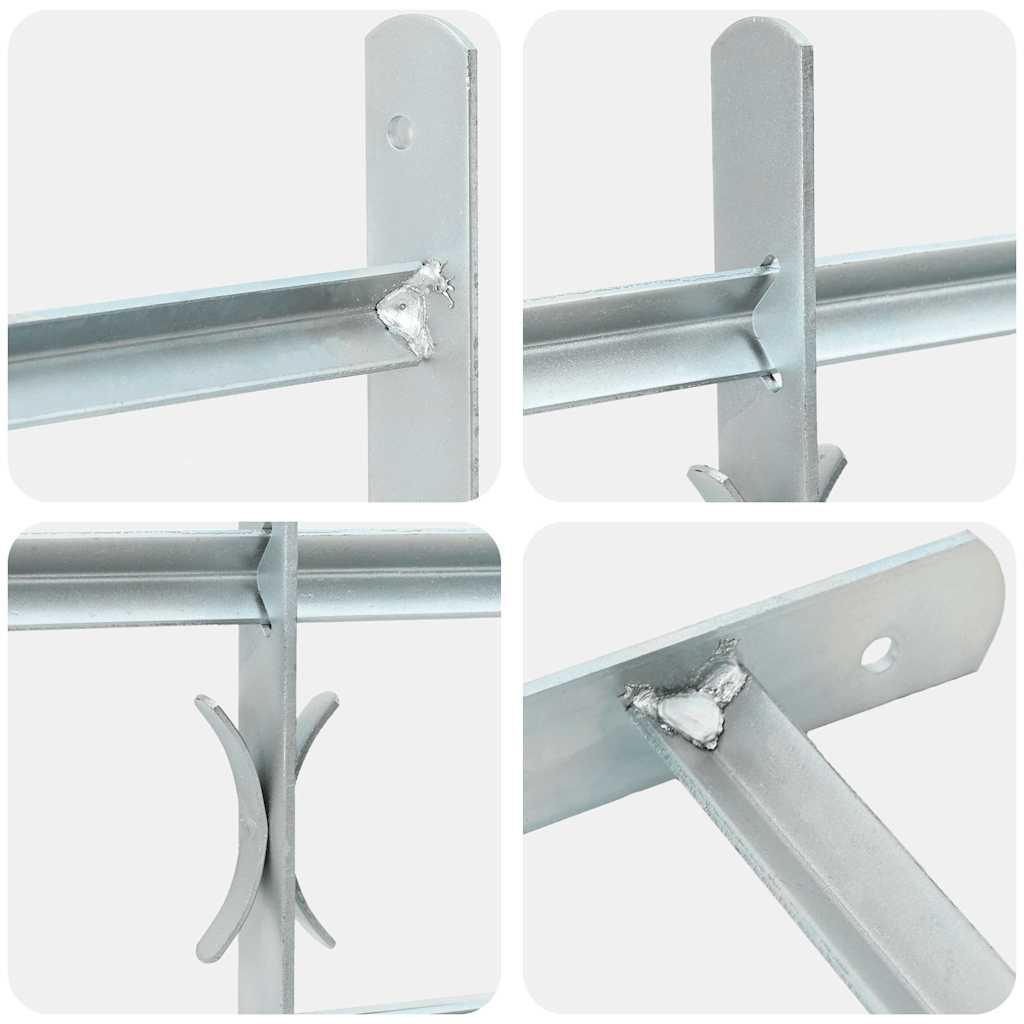 Adjustable Window Grille with 2 Crossbars 500-650 Mm
