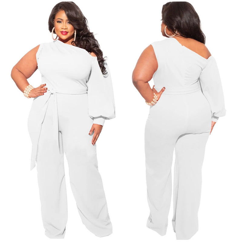 Plus Size High-Waist Sporty Jumpsuit Active Pants