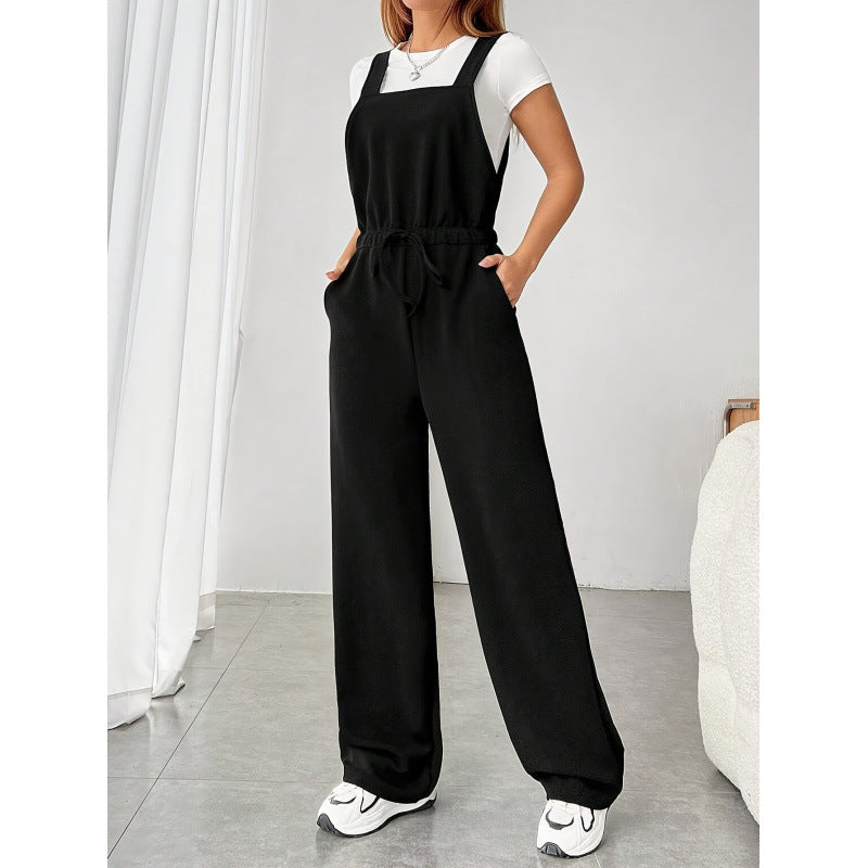 Elegant Black Sleeveless Cropped Jumpsuit for Women