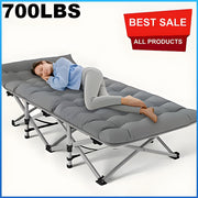 1 X 75 Inch Folding Bed, Camping Bed, Portable Folding Guest Bed with Mattress, 700-Pound Capacity, Adult Bed for Outdoor Travel, Poolside, Patio, Terrace, Camping - Elegant Outdoor Furniture, Outd...