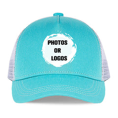 Custom kids' baseball cap with elastic fit and sun-protective curved brim