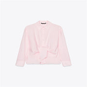 European And American Style Solid Color Bow Tie Vertical Shirt
