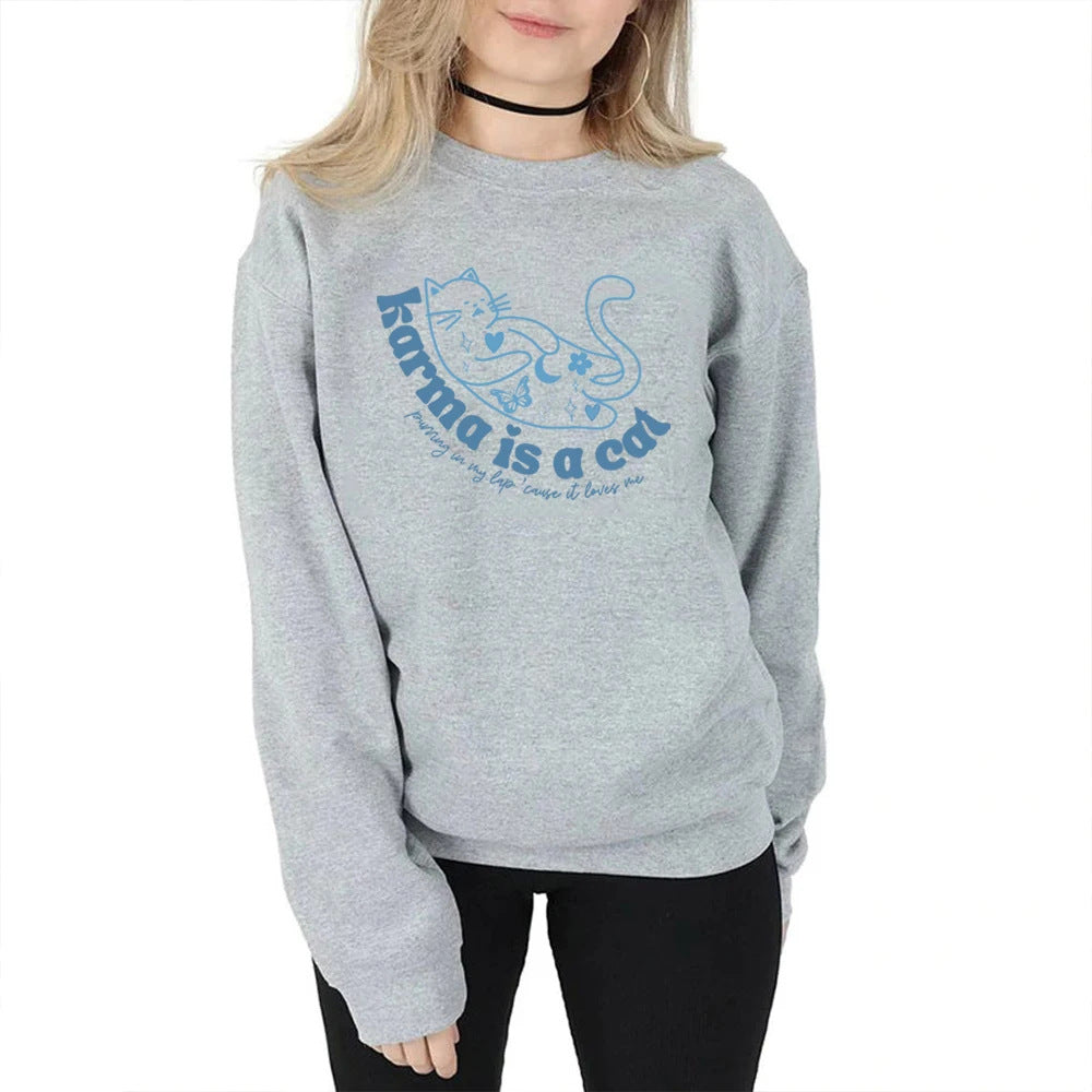 Women's Retro Crew Neck Casual Sports Sweatshirt