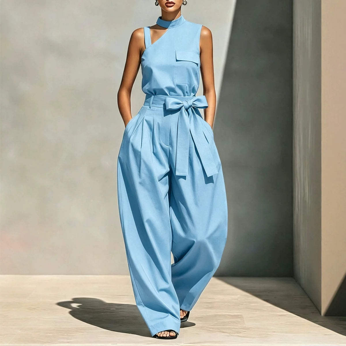 Chic Off-Shoulder Wide-Leg Jumpsuit