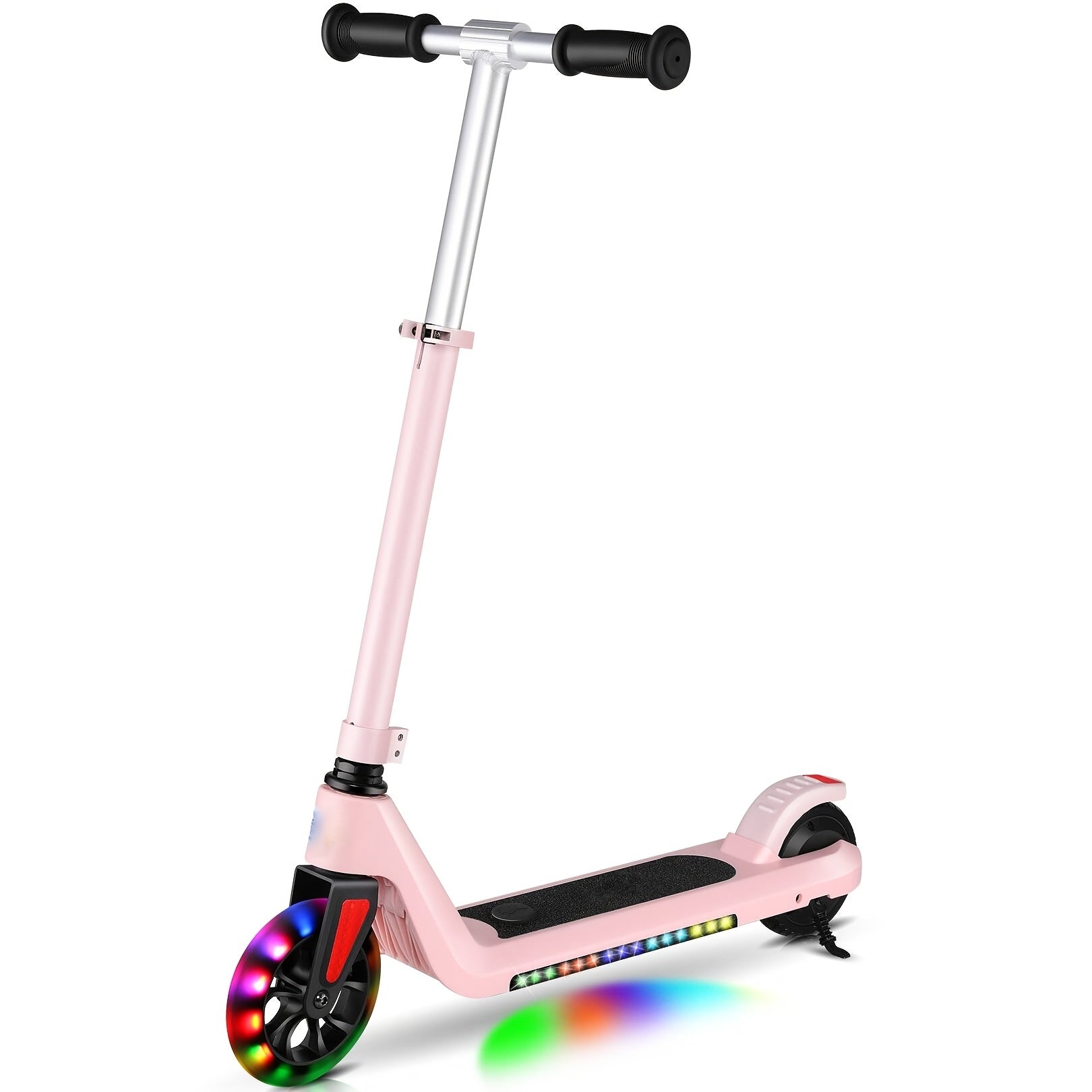 120W Adjustable Speed Electric Scooter with Height Adjustment, Rear Brake and LED Lights