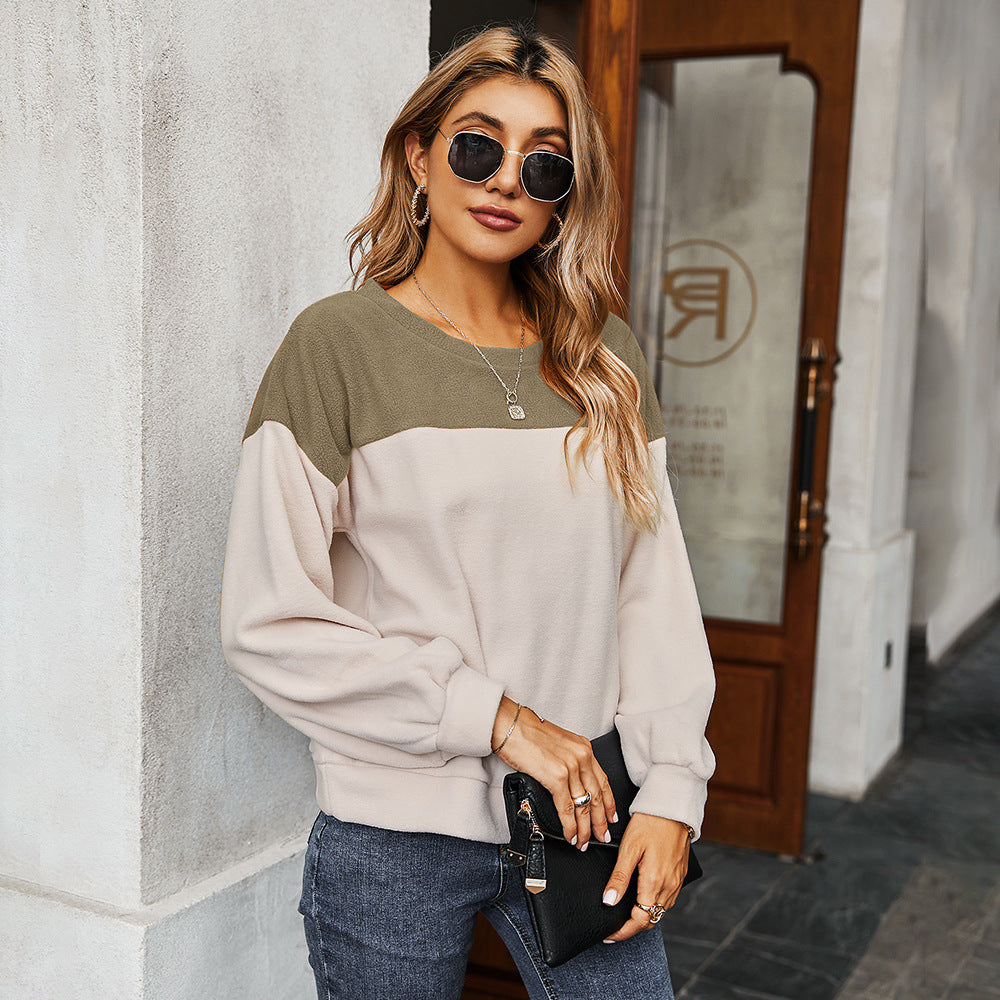 Women's Color Block Slim-Fit Long Sleeve Sweater