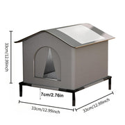 Heated Outdoor Dog House with Insulated Insulation & Weatherproof Design - All-Weather Winter Shelter with Easy Assembly, Spacious Interior for Small Dogs