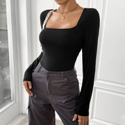 Women's Solid Slim-Fit Knit Jumpsuit