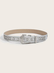 Rivet Rhinestone Hip Hop Belt