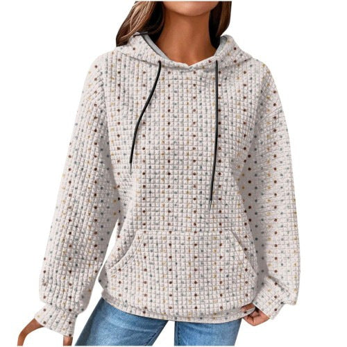 3D Printed Casual Winter Hooded Sweatshirt