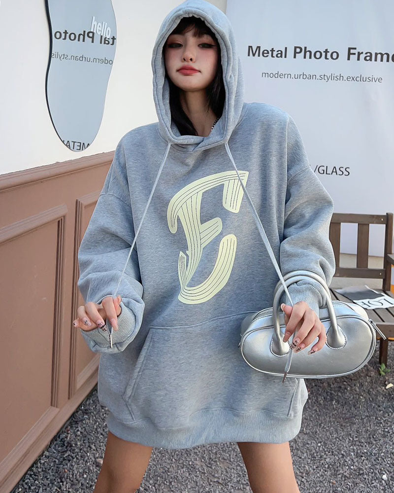 Plush Velvet Padded Hooded Sweatshirt