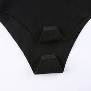 Solid Color Slimming High Collar Bottoming Jumpsuit