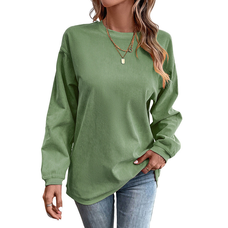 Women's Letter Print Casual Round Neck Pullover Sweater
