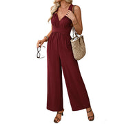 Women's European And American-style High-waisted Backless Strap Jumpsuit