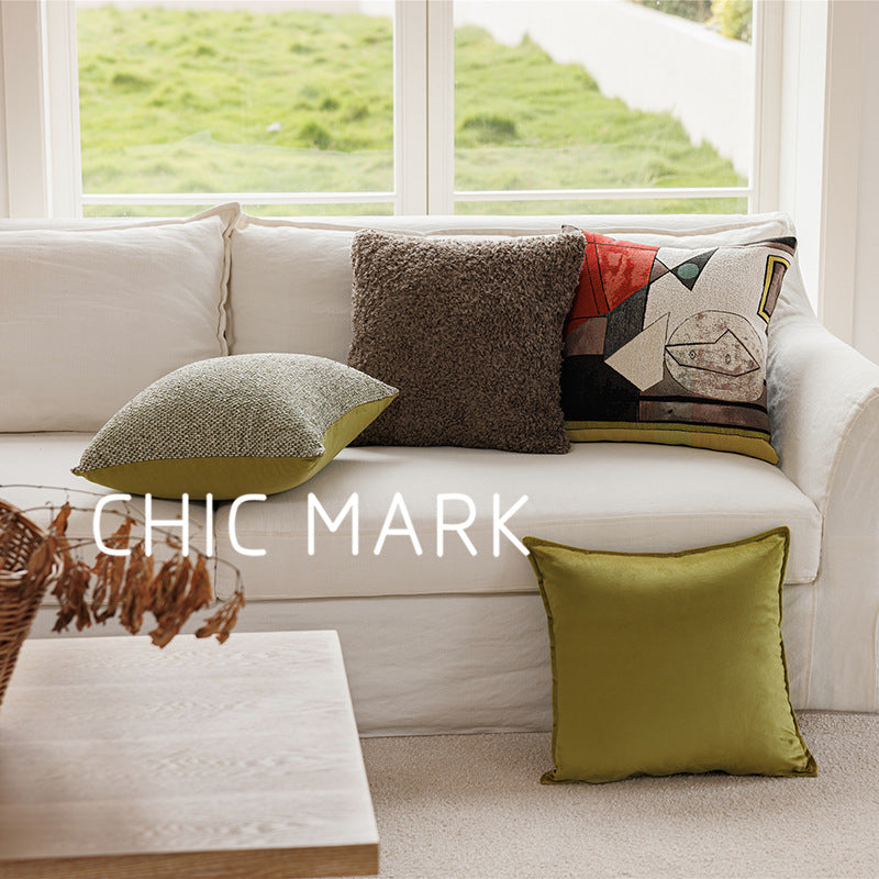Geometric Jacquard Throw Pillow Cover with Insert – Soft Home Accent