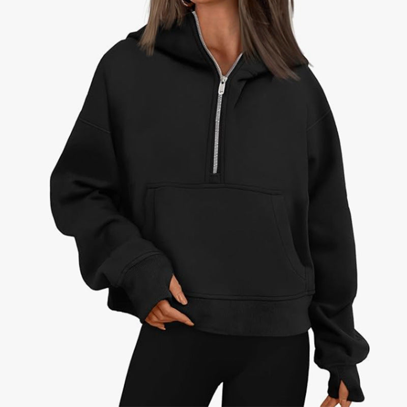 Cozy Oversized Zip-Up Hoodie for Fall & Winter