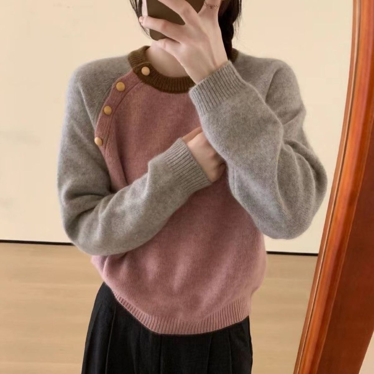 Womens Sweater with a Relaxed Designer-inspired Knit Top
