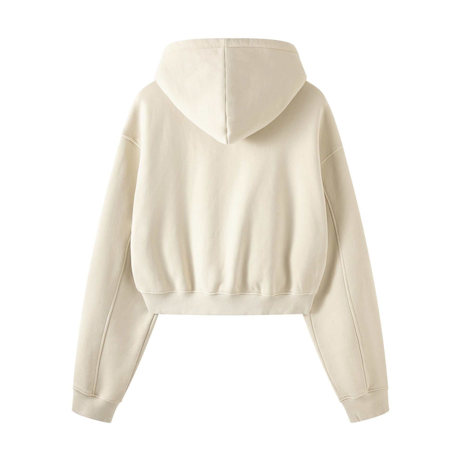 Retro Color Block Zip Hooded Sweater