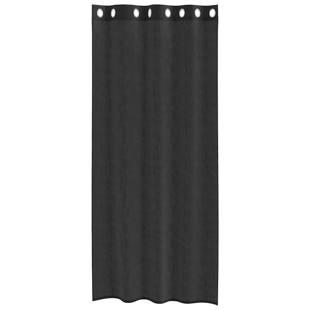 Voile Curtains with Eyelets, 2 Pcs.