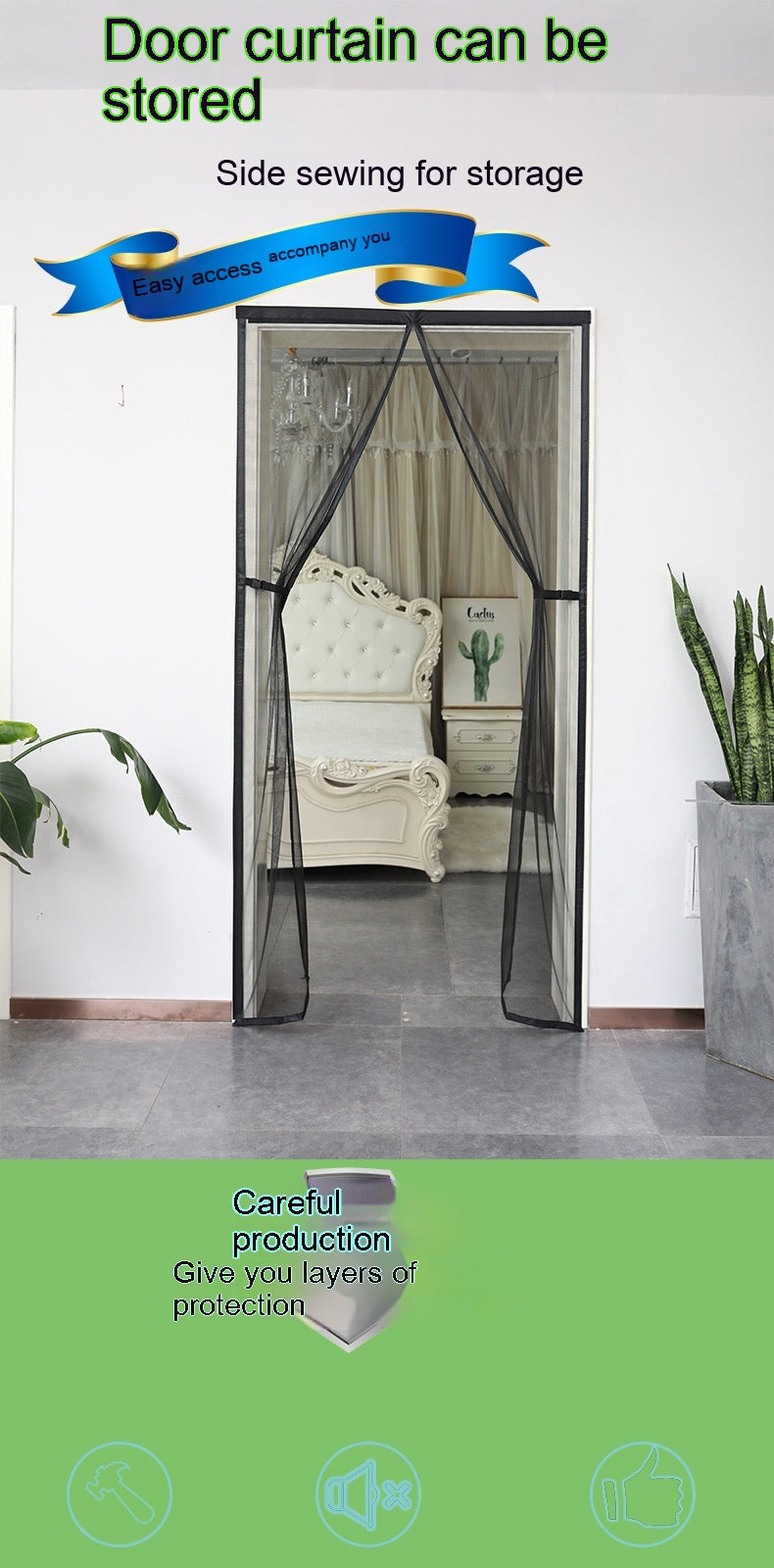 Mosquito-proof Curtain Summer Glass Fiber Screening Door Mesh