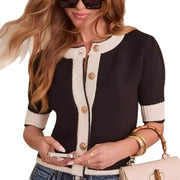 Spring and Summer New Style Small Fragrance Fashion Slim Fit Outer Knitted Sweater Cardigan Women's Top