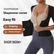 Slimming Sports Corset with 10-Bone Support – Half Sleeve Shapewear