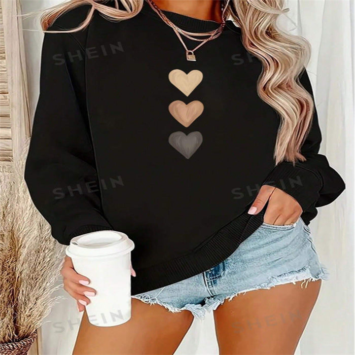 Streetwear Letter Print Oversized Round Neck Sweater