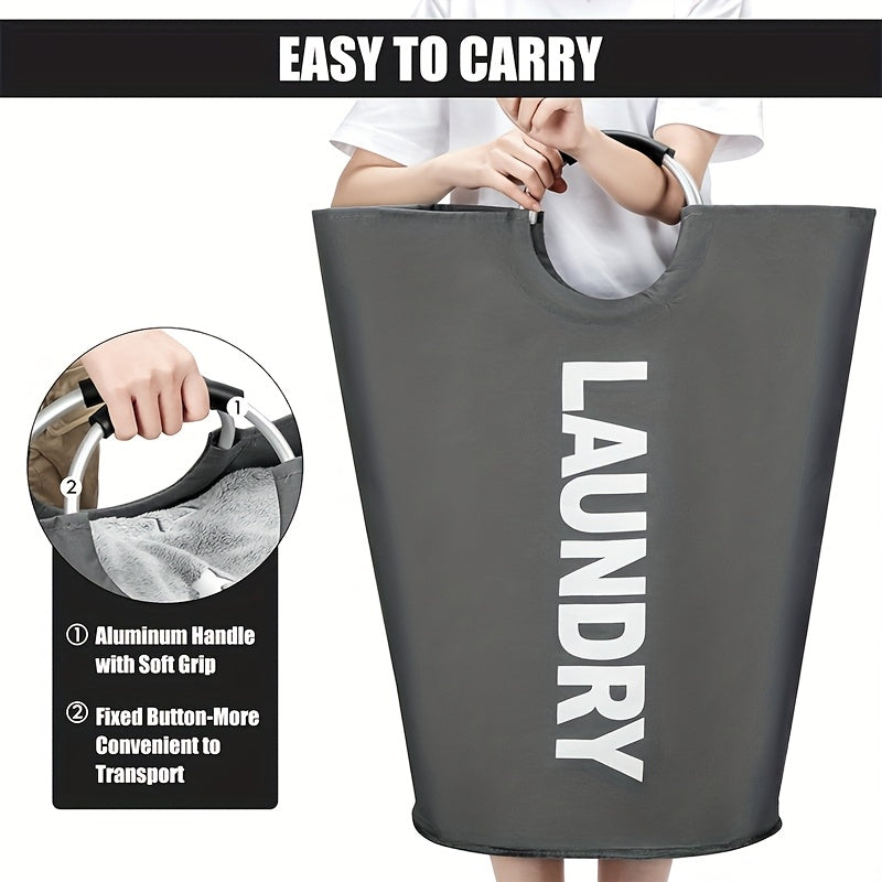 Large Laundry Basket with Foldable Laundry Bag, Independent High Hanger, Foldable Laundry Box, High Quality Laundry Basket, Of High Quality. The Handle Ring Adopts A Half Ring Design And The Connectio