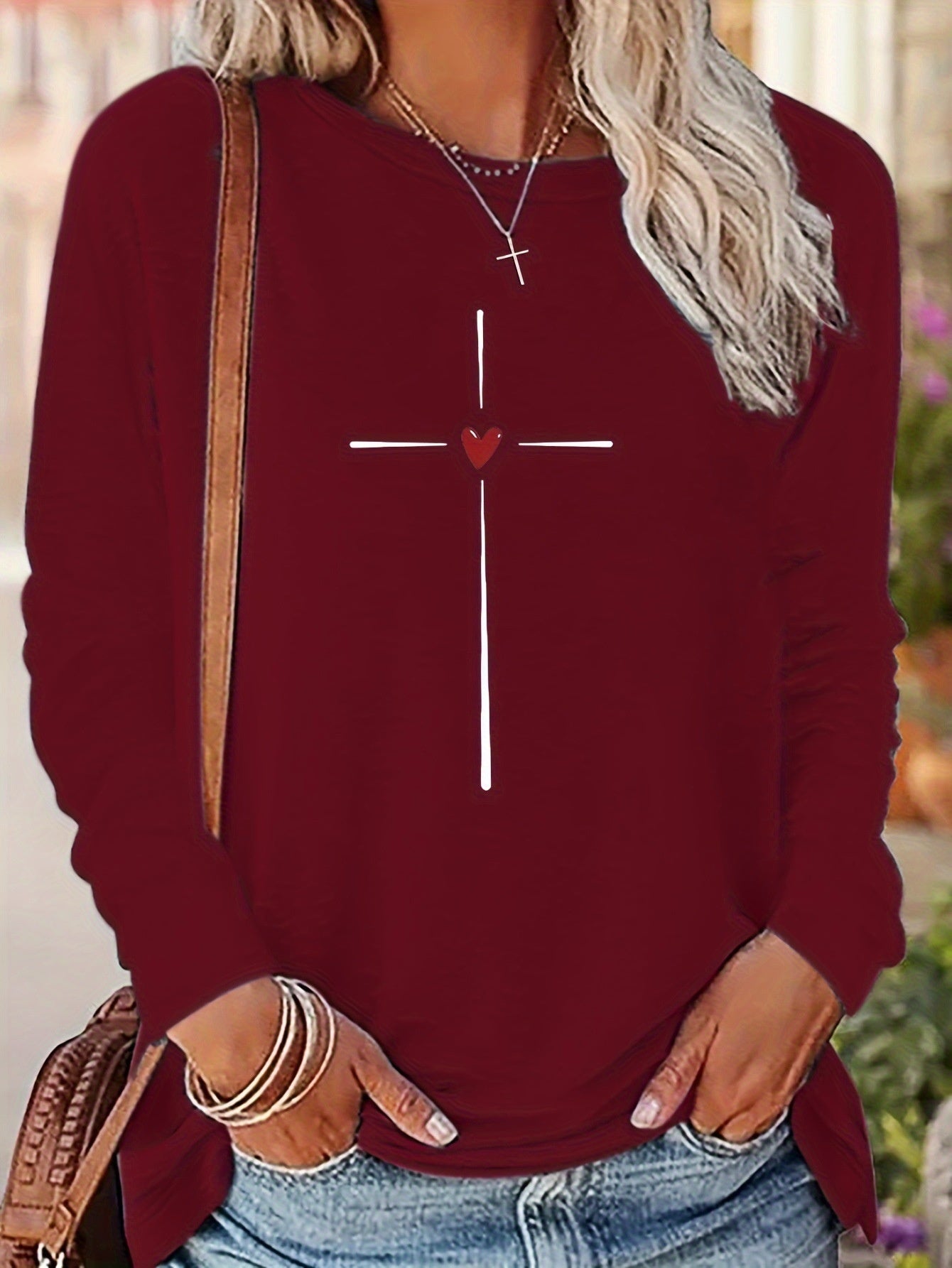 Plus Size 3D Printed Casual Long Sleeve Hoodie