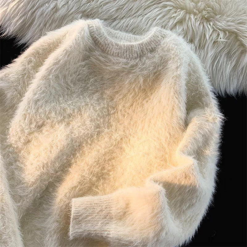 Warm Crew-neck Knit Sweater Womens New Winter Style