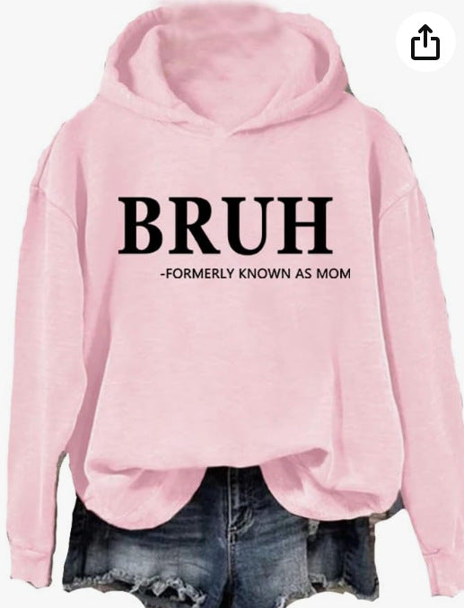 Women's Fashion Printed Casual Hooded Long Sleeve Sweater