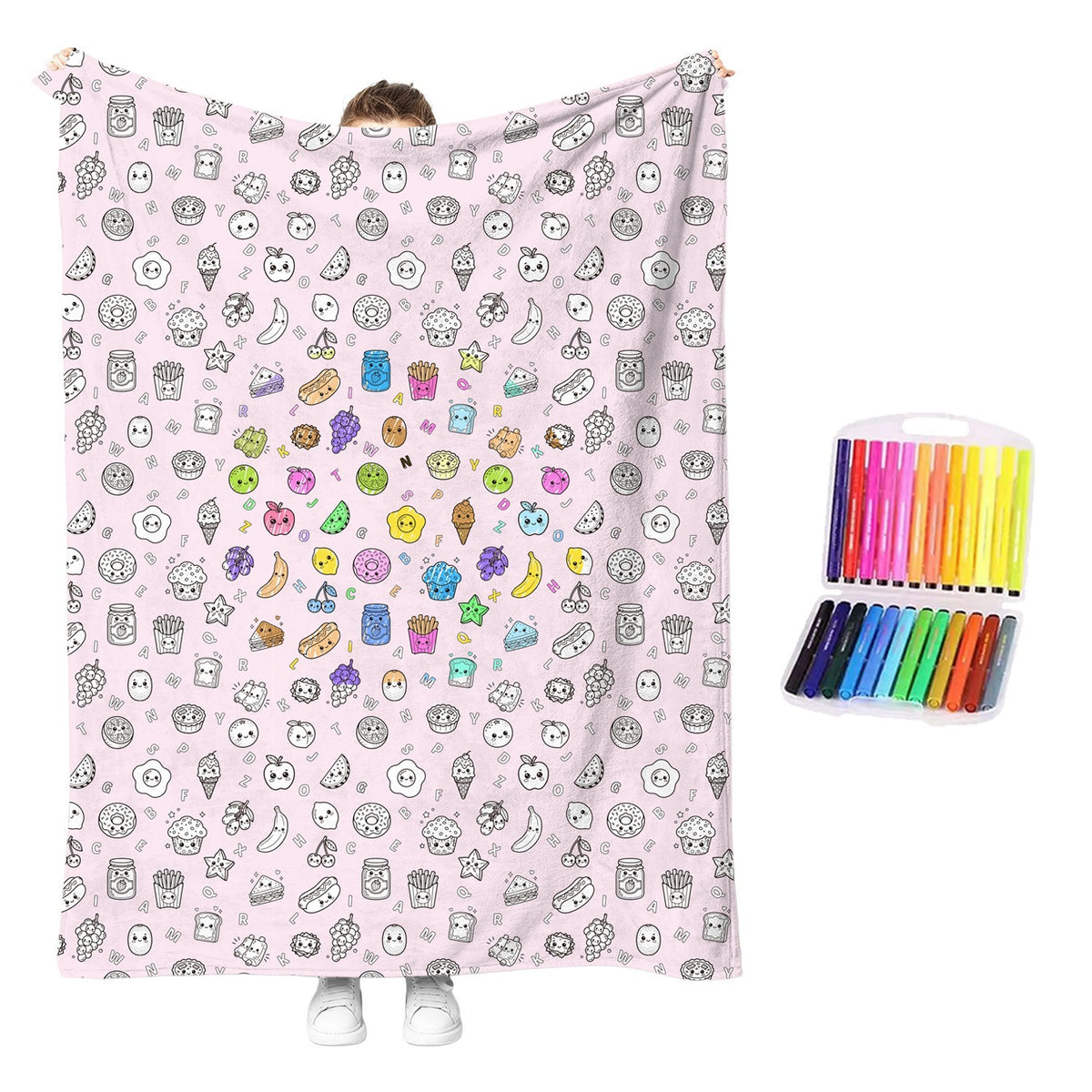 Interactive Diy Creative Painting and Graffiti Blanket
