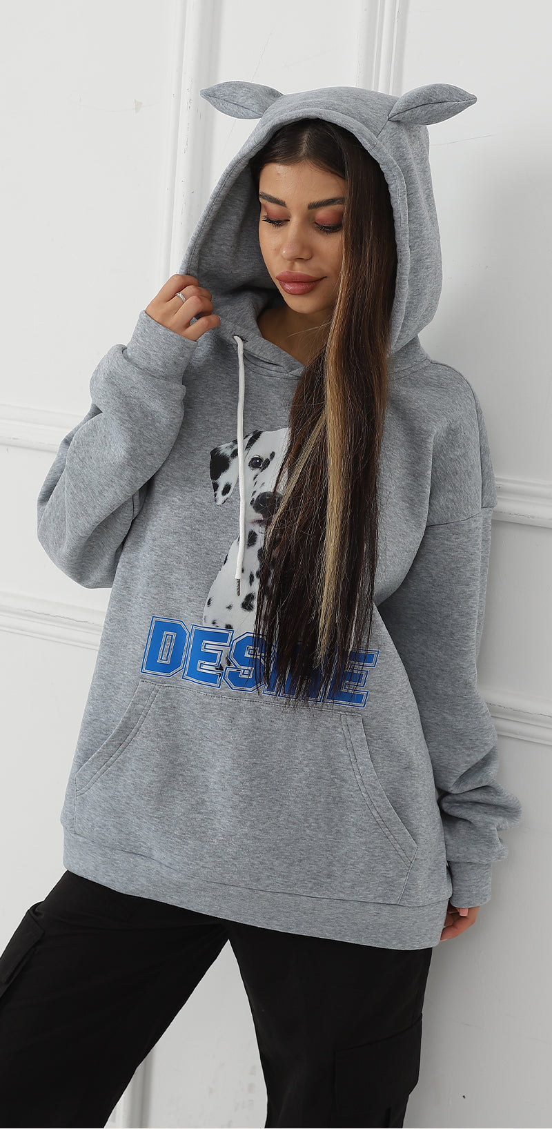 Chic Printed Long Sleeve Casual Sweatshirt for Women