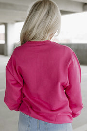 Women's Loose Printed Round Neck Long Sleeve Sweater