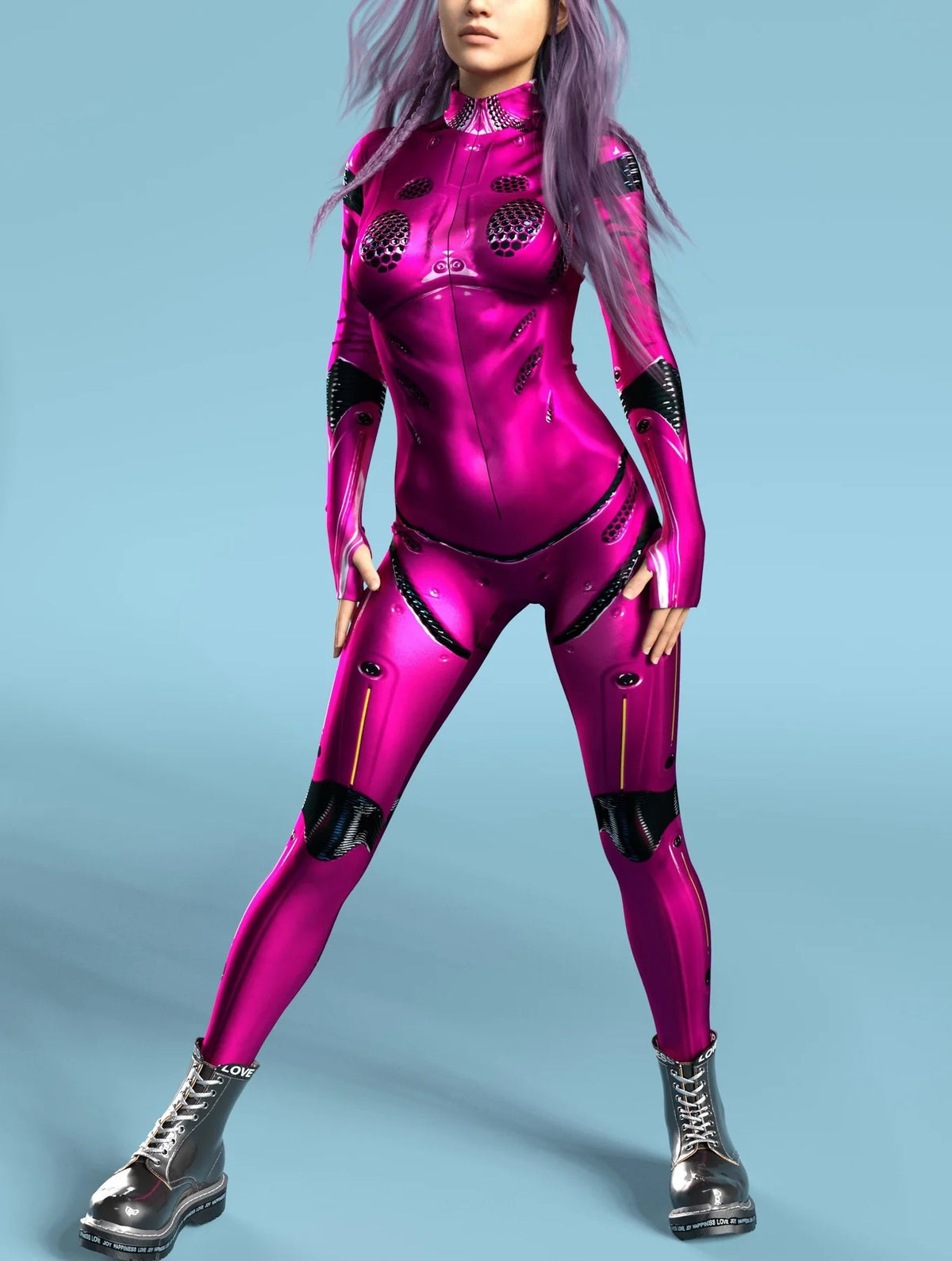 New Women's Printed Muscle Mecha Colorful Clothing