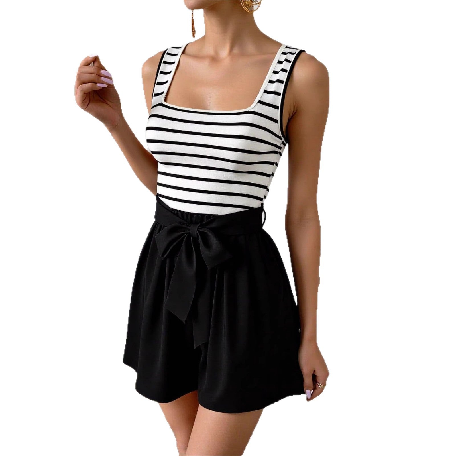 Casual Commuter Jumpsuit With Straps And Wide Legs
