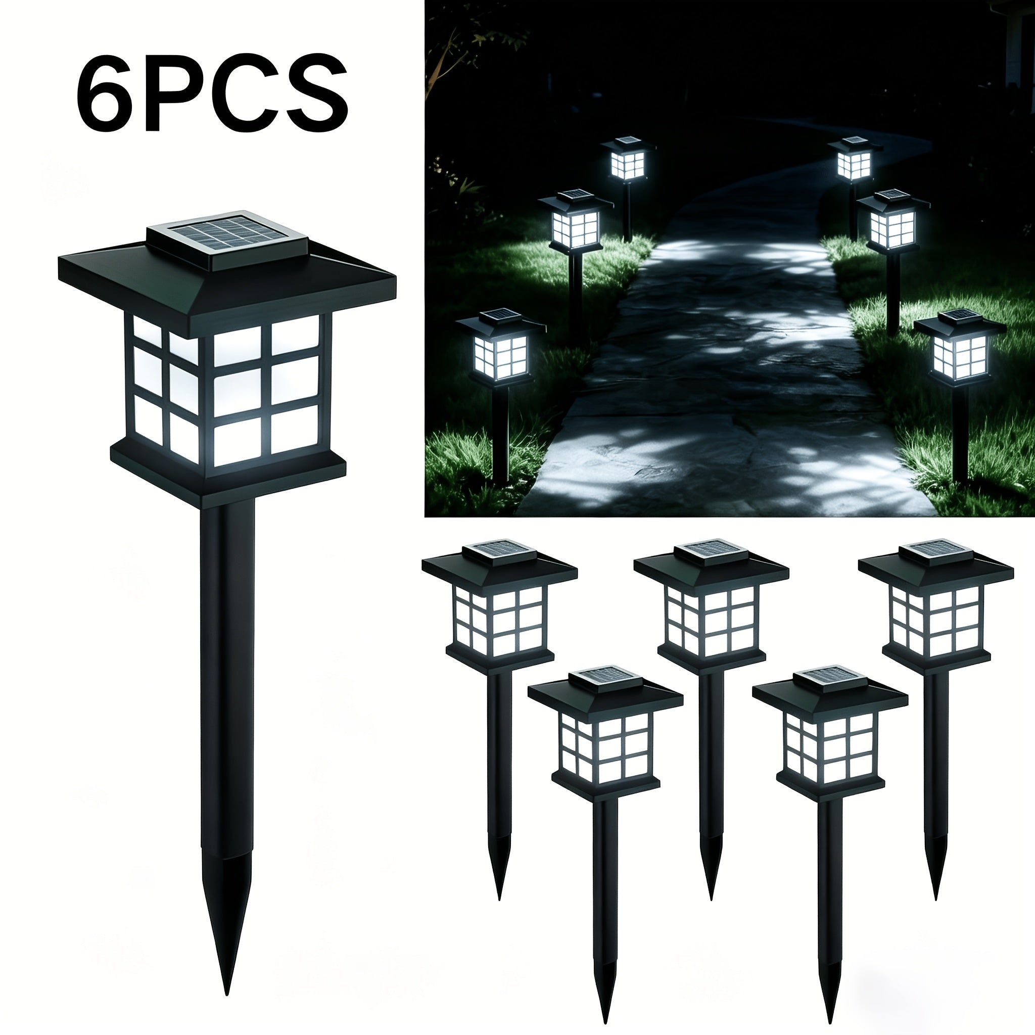 Solar LED Outdoor Light – Pack of 12, IP44 Rated, Warm White, Suitable for Sidewalks, Driveways, Courtyards and Lawns