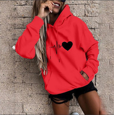 Cozy Fleece-Lined Loose Winter Hoodie for Women