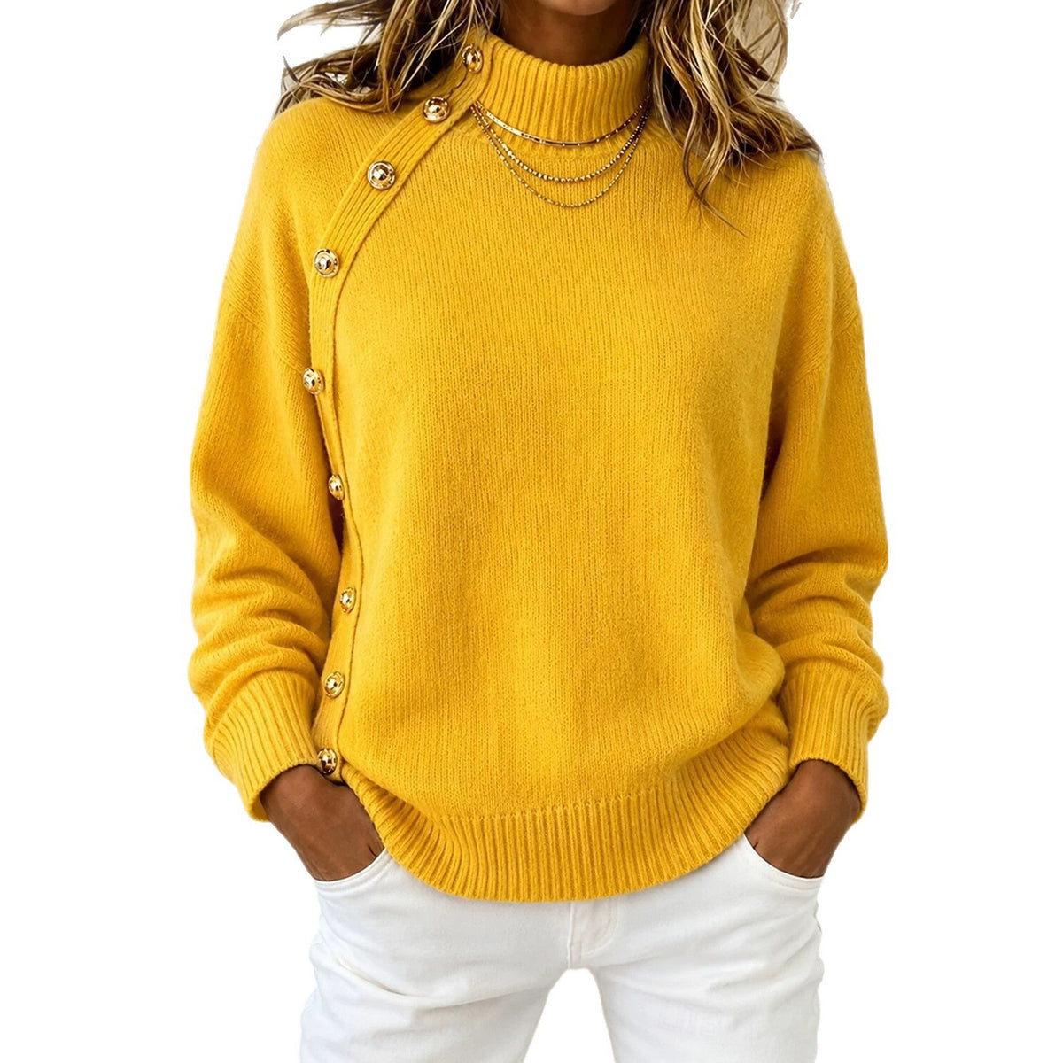 Women's Fashionable Casual Knitted Sweater