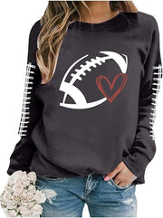 Women's Geometric Print Baseball Pullover Sweatshirt