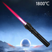 Windproof Turbine Jet Lighter – Metal, Red Flame (Butane Not Included)