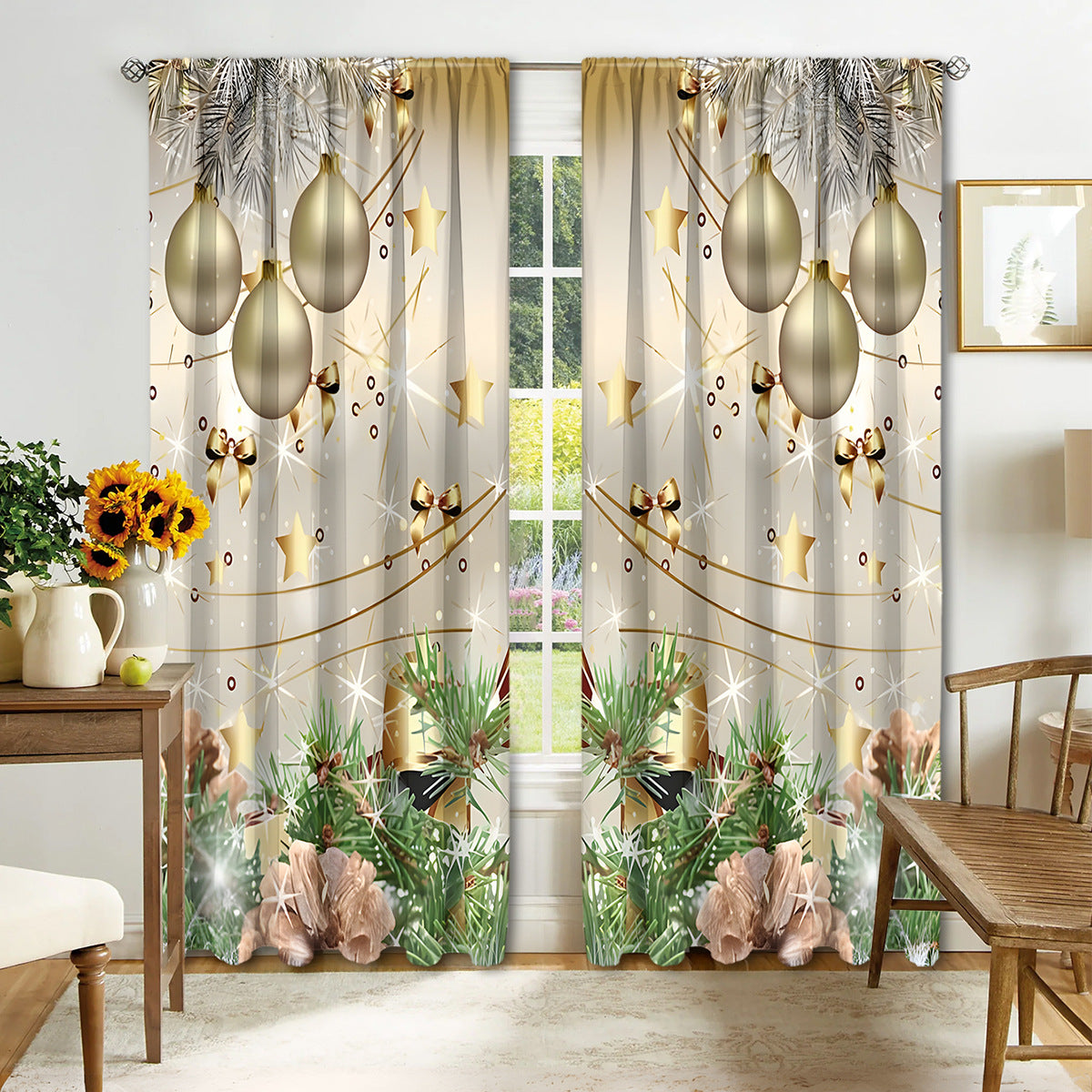 Christmas Curtain 3d Printing Curtain