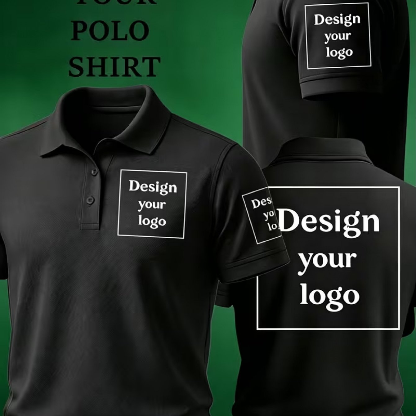 Men's Breathable Polo Shirt – Custom Logo, Classic Collar, Regular Fit, Summer‑Ready Comfort