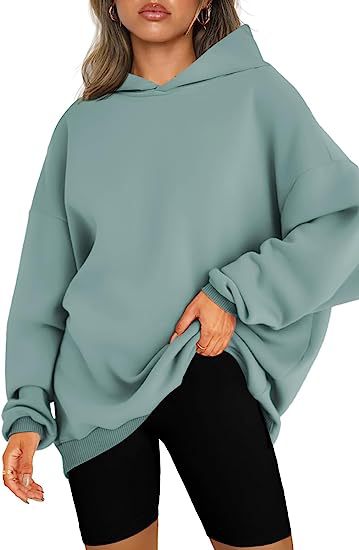 Women's Oversized Hooded Pullover Cozy Casual Sweater