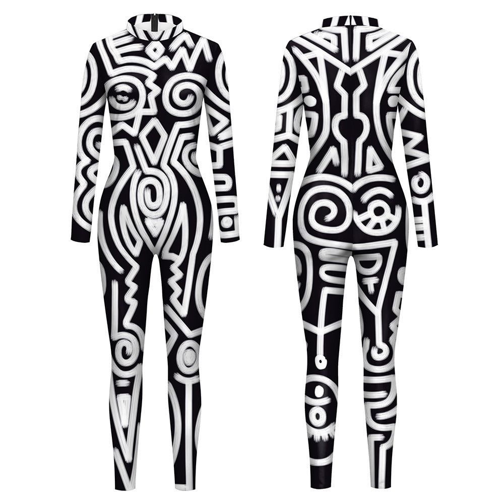 Women's Stretch One-piece Bodysuit Stage Costume